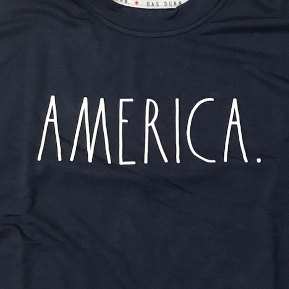 NWT Rae Dunn America Sweatshirt, Pullover Preppy Patriotic Crewneck Blue XS - Picture 6 of 11